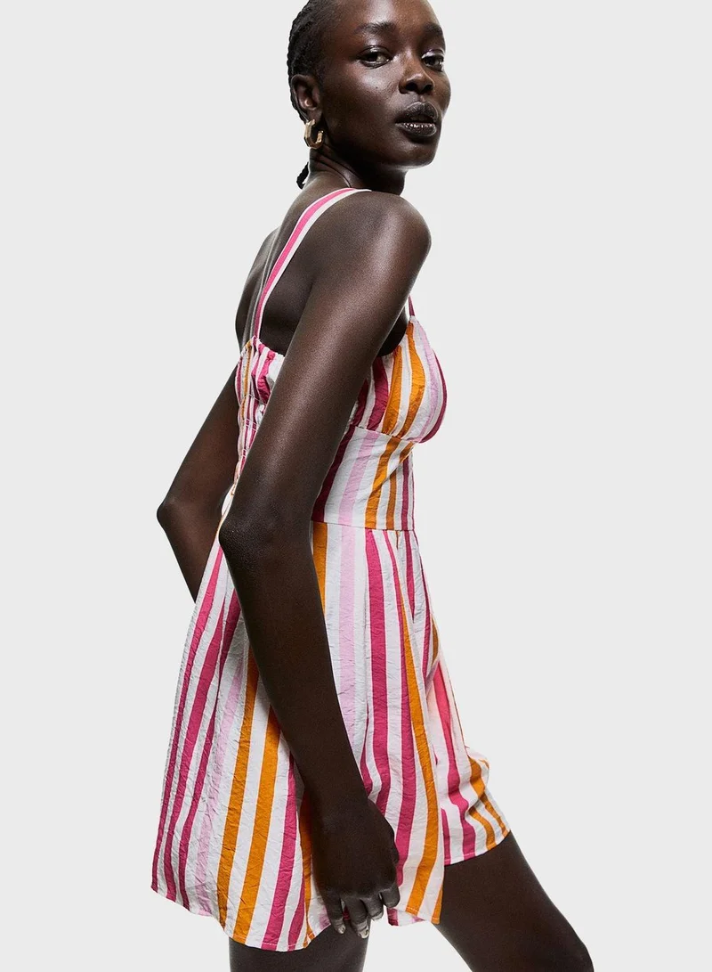 H&M Strappy Striped Playsuit